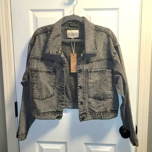 Ashley-Vintage Charm Button Front Jean Jacket Sz L